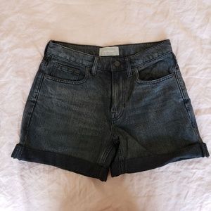 Everlane Washed Black Denim Shorts